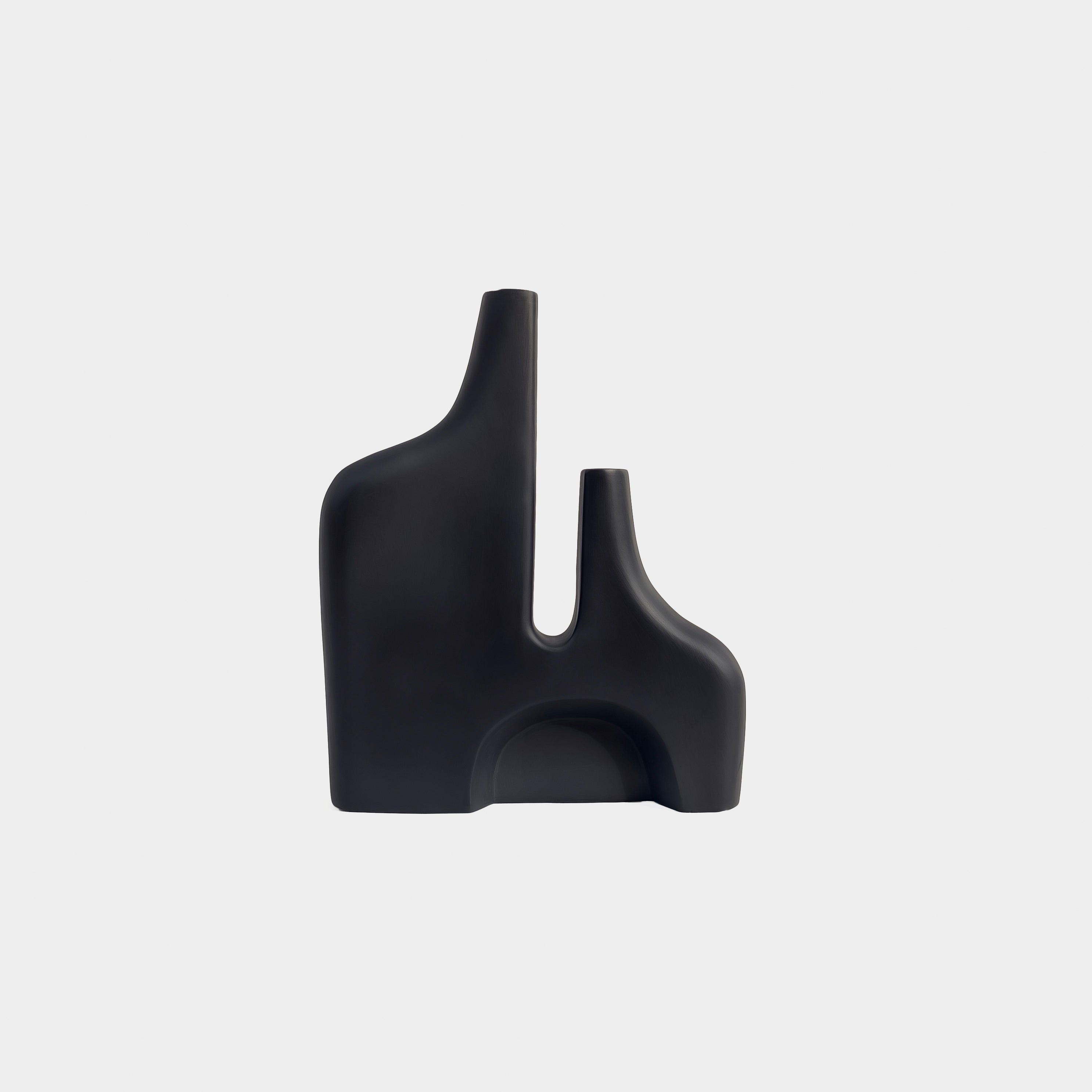 Sage A abstract cast sculpture showing matte stone-like texture and neutral tone