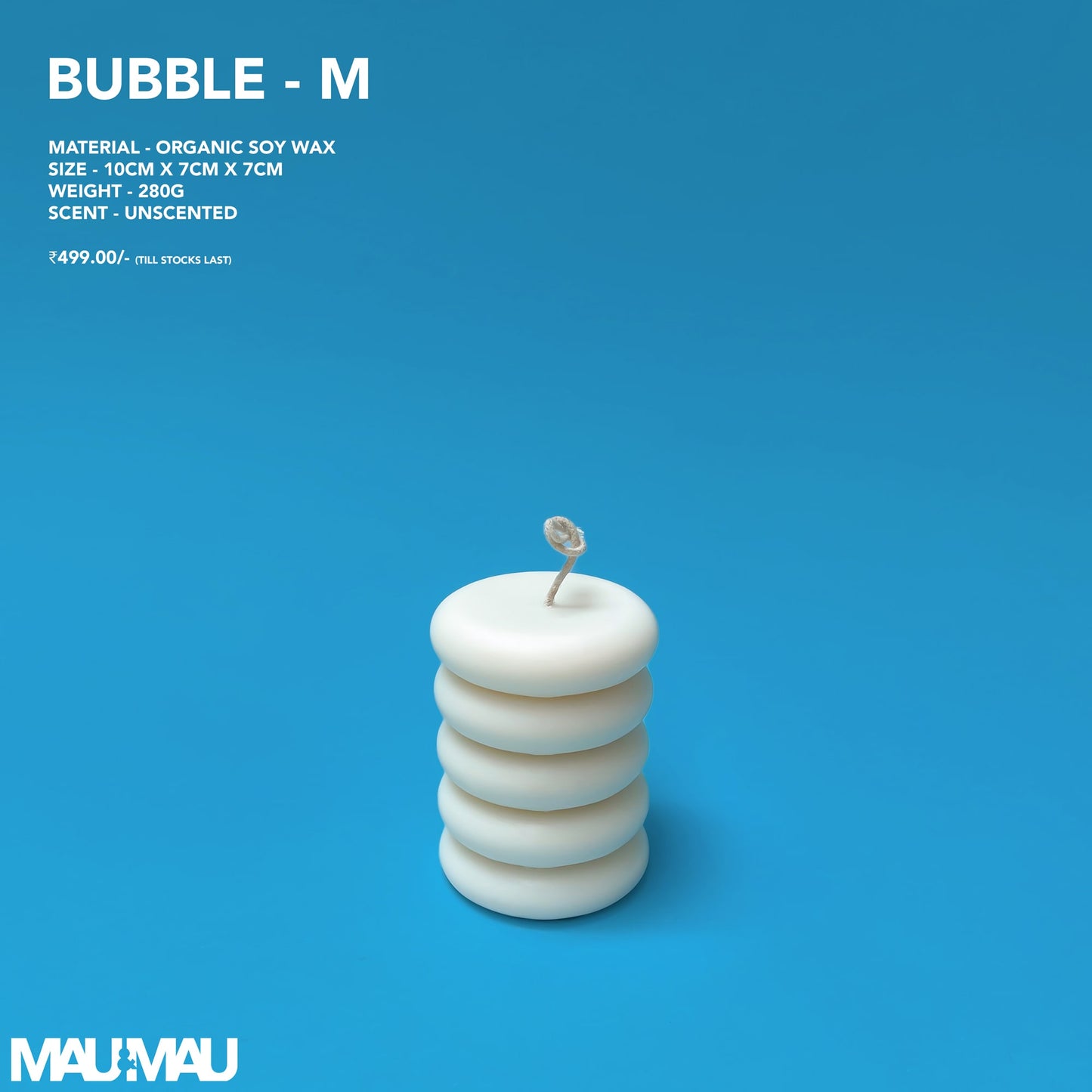 Bubble M Candle